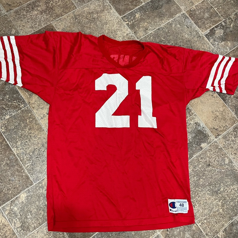 Vintage Champion Deion Sanders 49ers Jersey size XL
